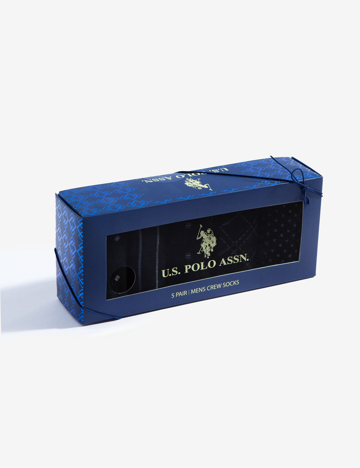 US Polo Assn Men's 5-Pack Dress Crew Socks Gift Set