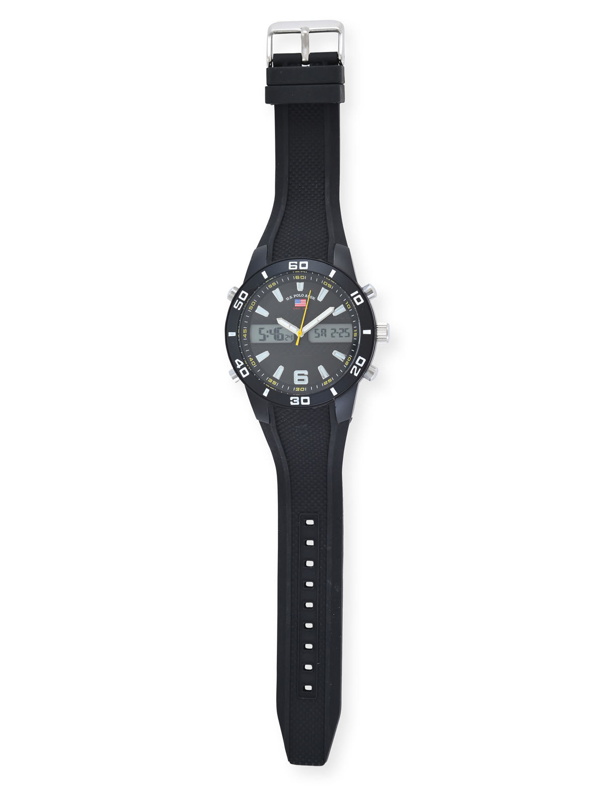 Men's Black Digital Sports Watch with Ana Strap