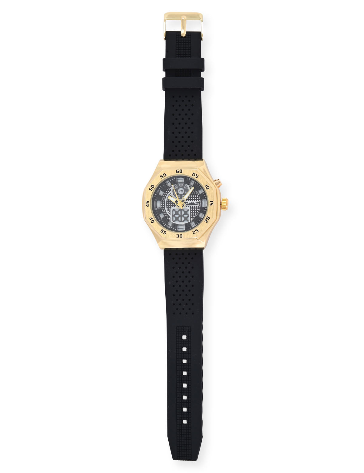 Men's Black Sport Watch with Durable Strap