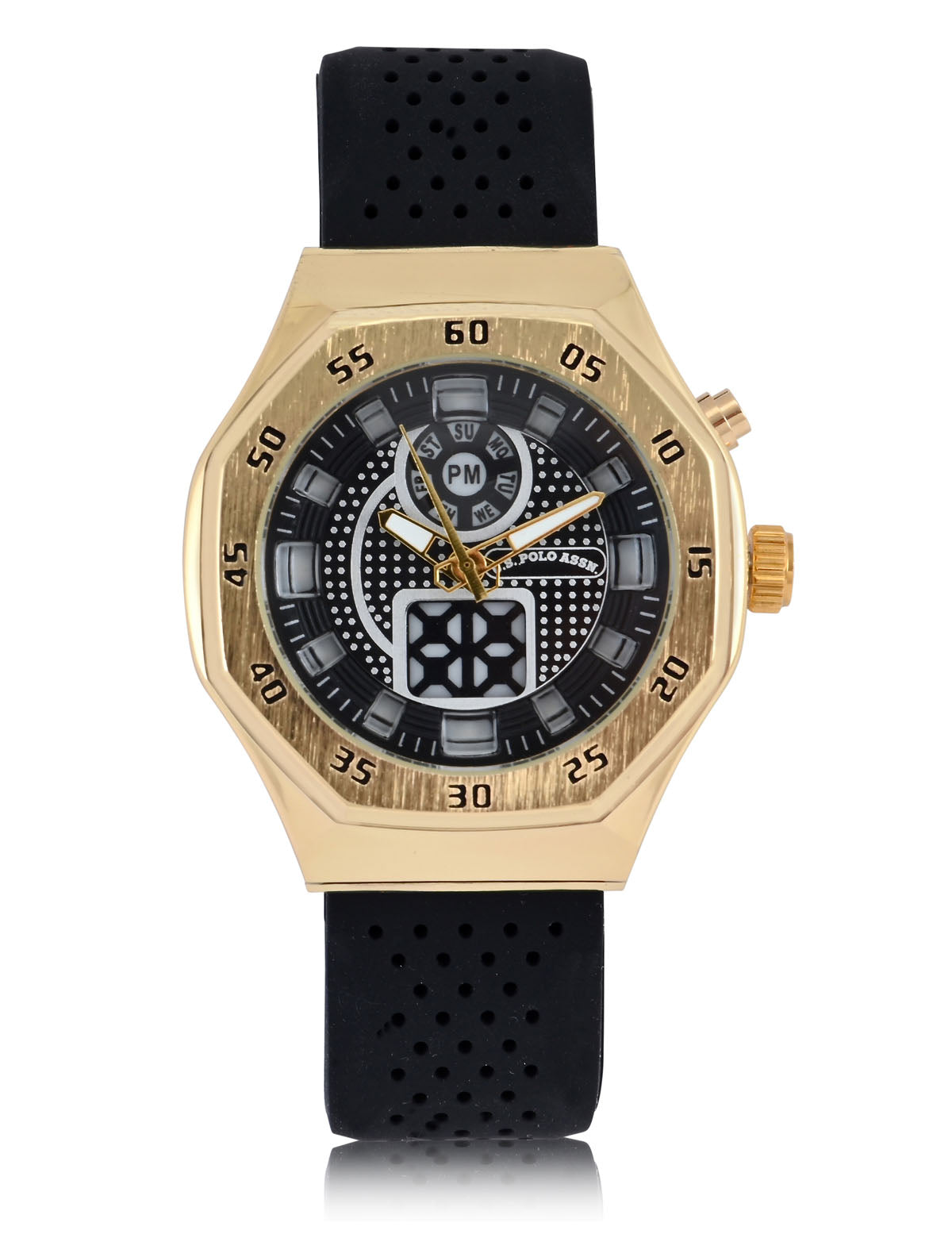 Men's Black Sport Watch with Durable Strap