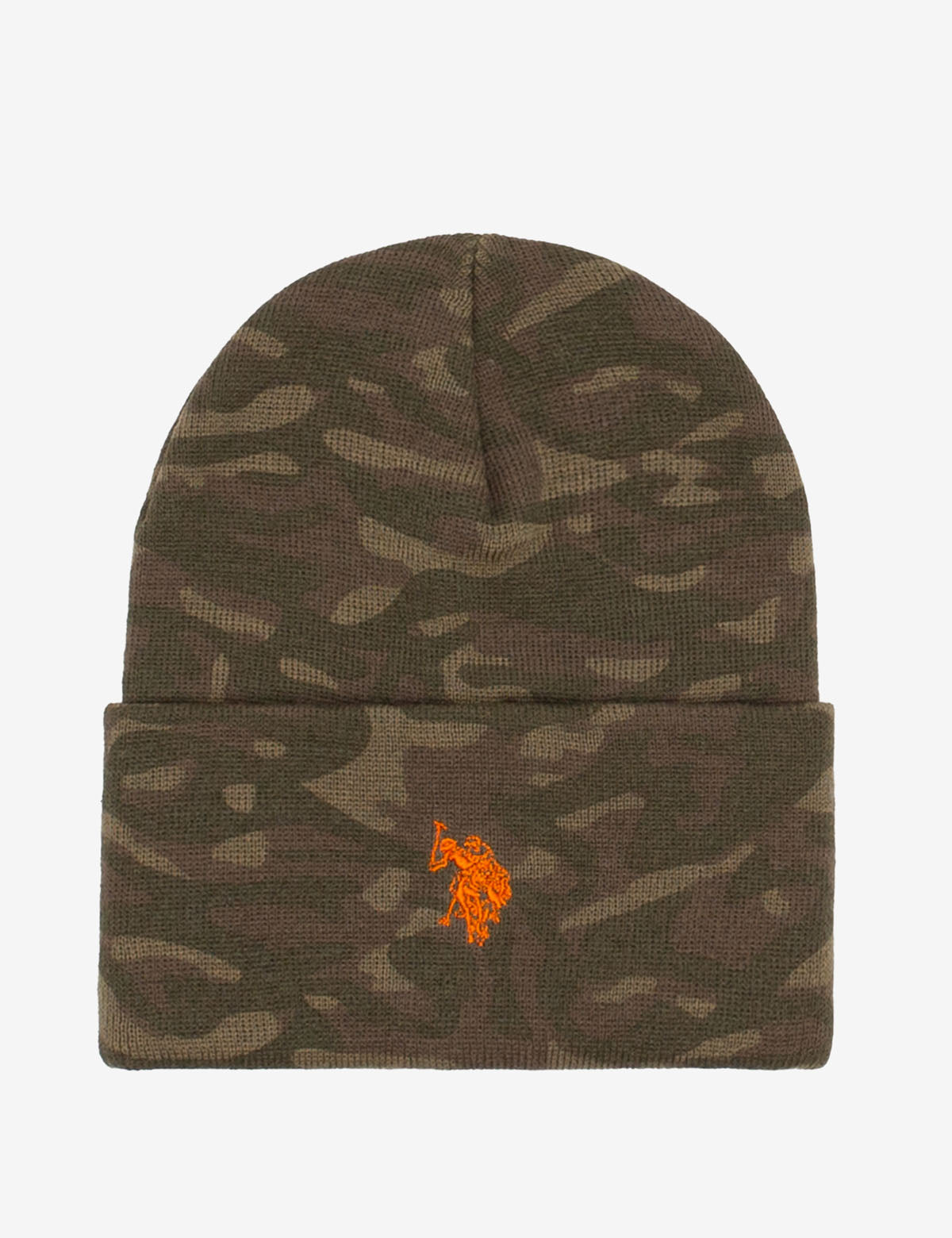 Men's Camo Beanie with Classic Logo - Winter Skull Cap