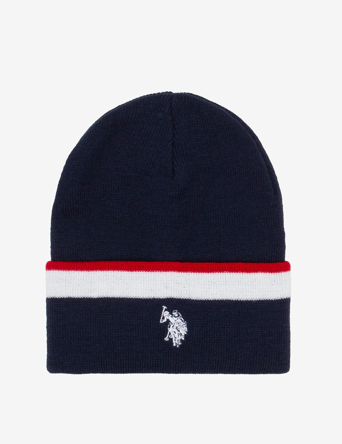 Men's Classic Logo Stripe Beanie - Signature Design