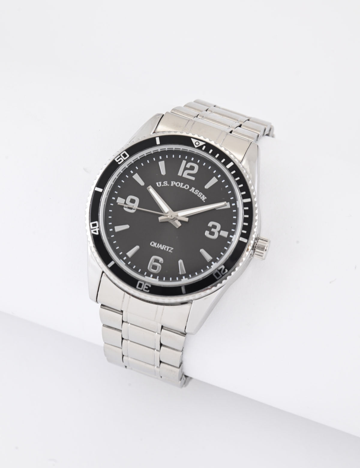 Men's Silver Stainless Steel Link Bracelet Analog Watch