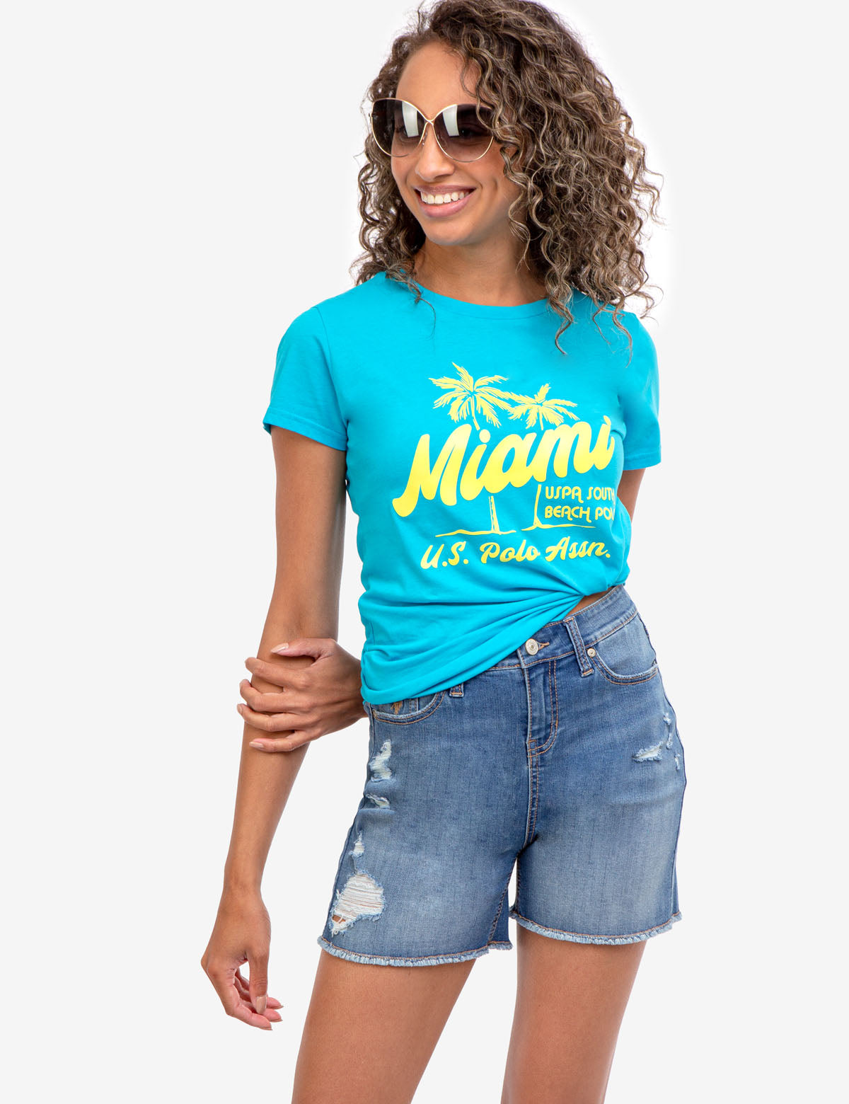 Miami Beach Graphic Crew Neck T-Shirt