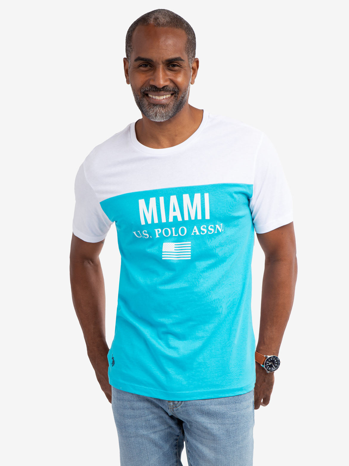 Miami Colorblock Graphic T-Shirt for Men & Women