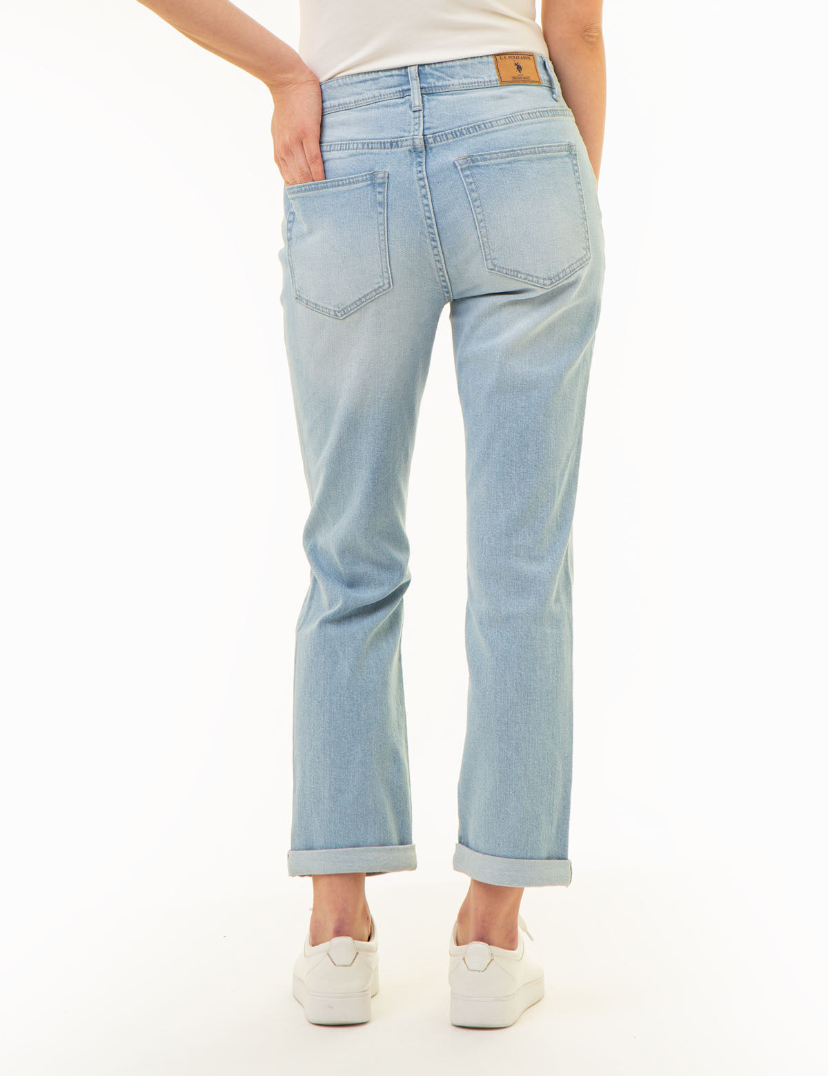 Women's Mid Rise Boyfriend Jeans - Relaxed Fit Denim