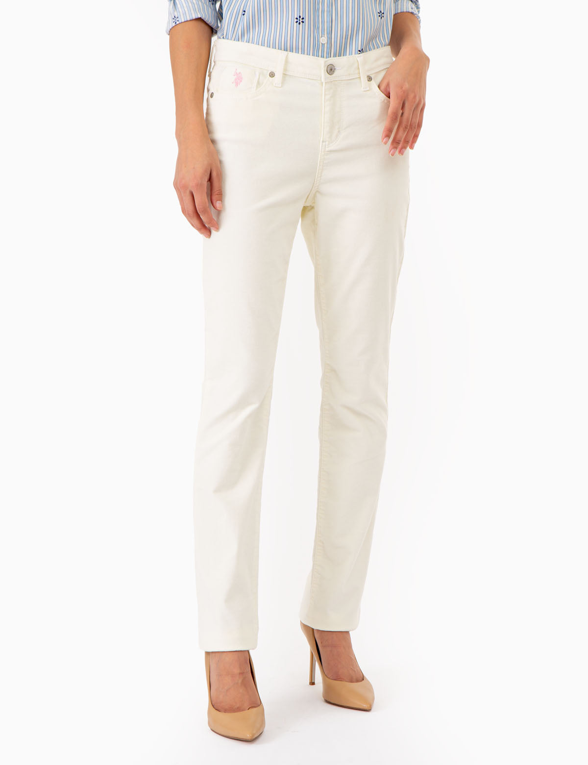 Women's Mid Rise Corduroy Pants - Comfortable & Stylish