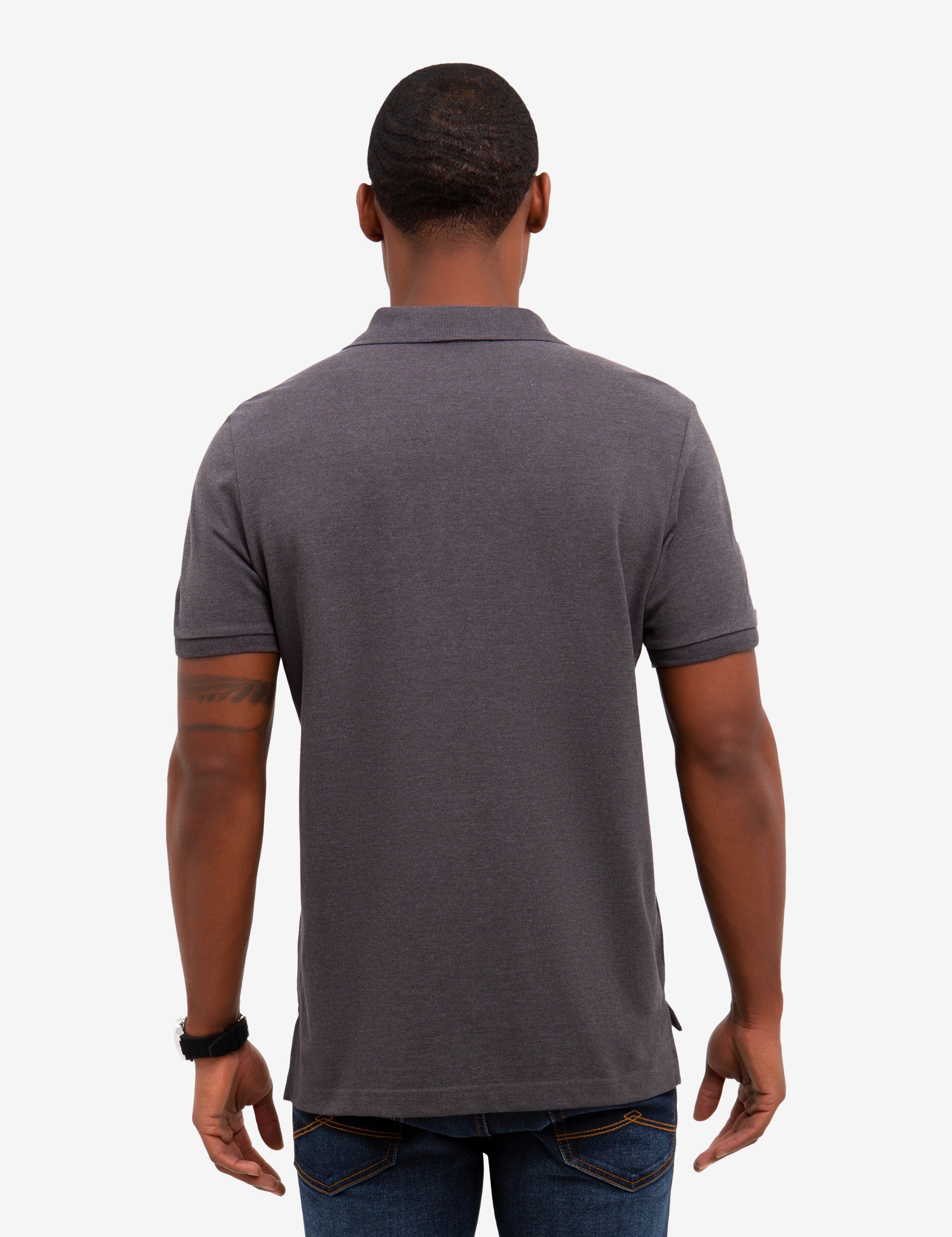 Men's Cotton Polo Shirt with Big Logo & Embroidered Design