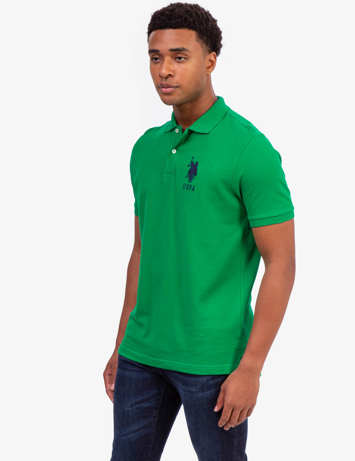 Men's Cotton Polo Shirt with Big Logo & Embroidered Design
