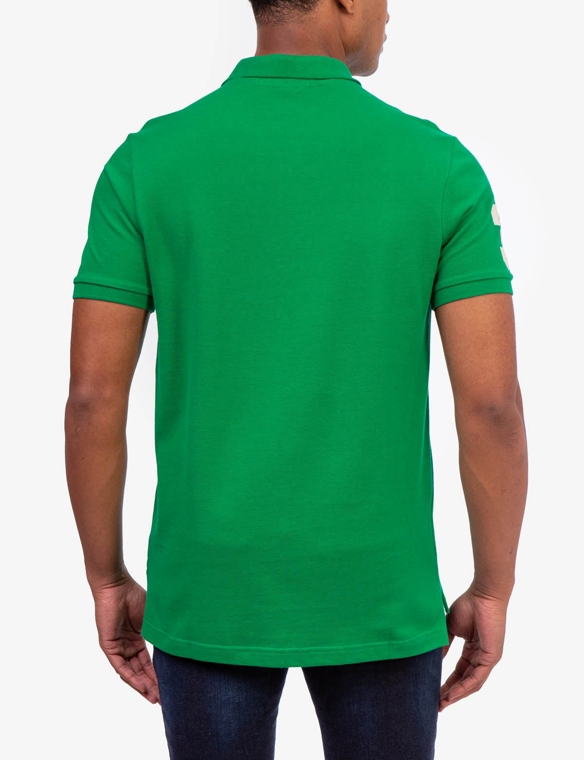 Men's Cotton Polo Shirt with Big Logo & Embroidered Design