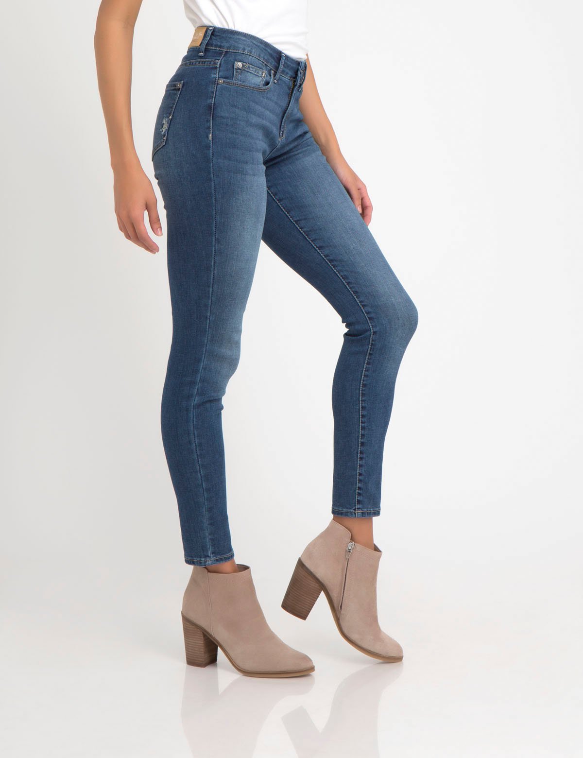 Women's Mid Rise Stretch Denim Jeggings - 5 Pocket Style