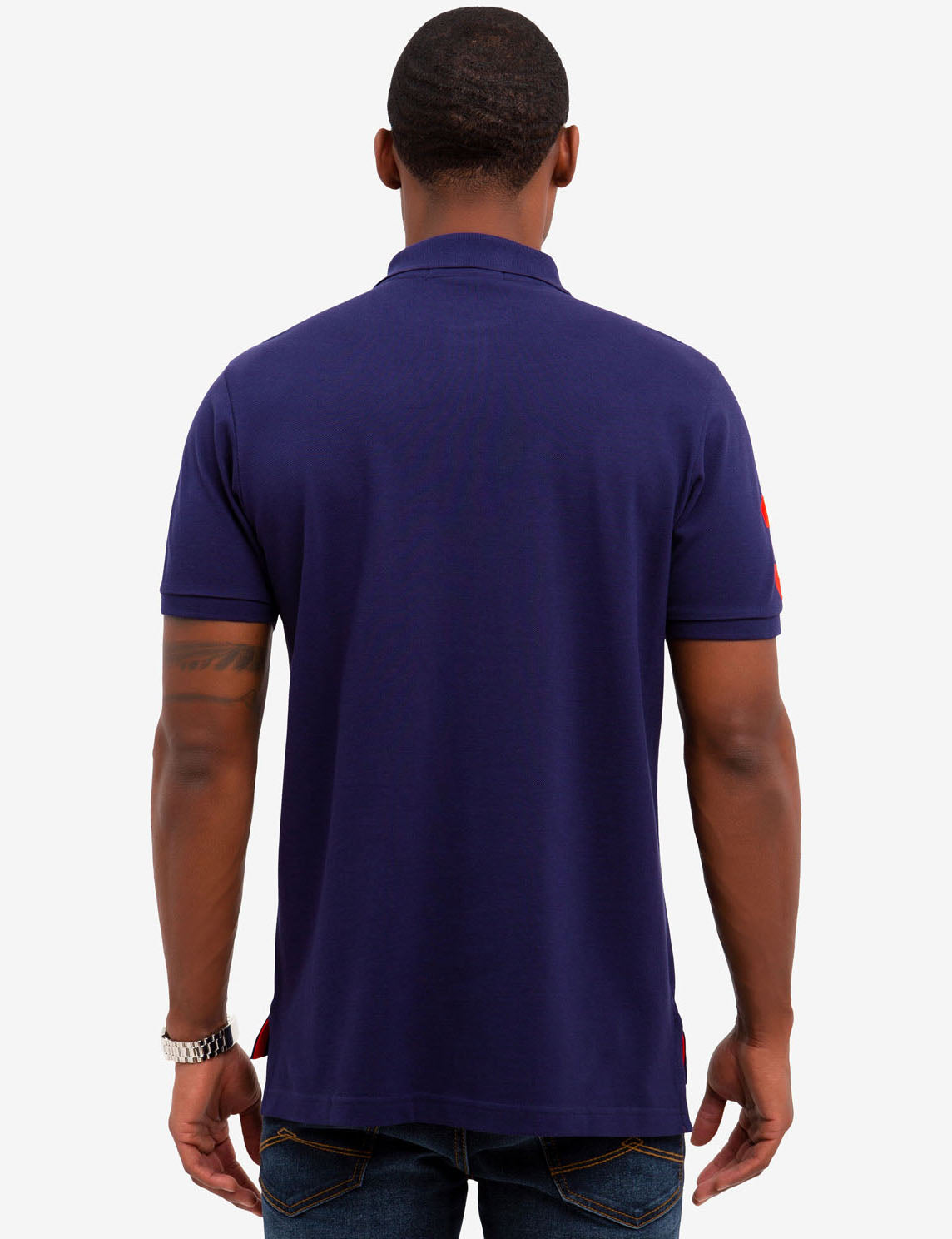 Men's Big Logo Polo Shirt - Multi Color Cotton Embroidered Design