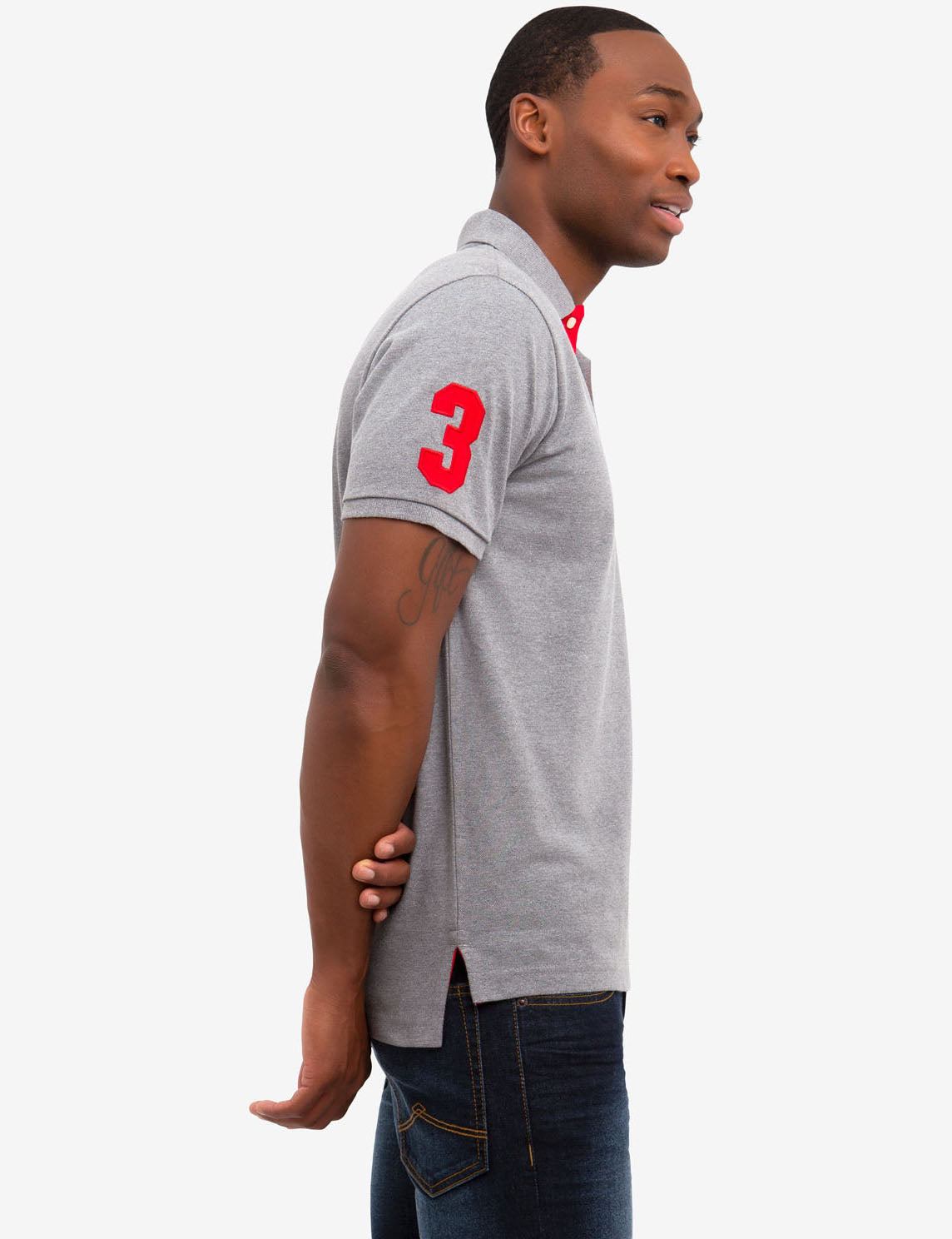 Men's Big Logo Polo Shirt - Multi Color Cotton Embroidered Design