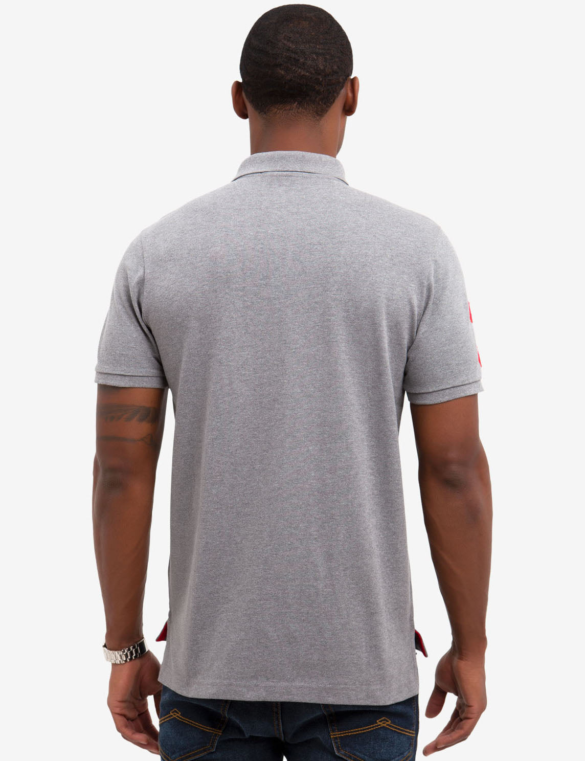 Men's Big Logo Polo Shirt - Multi Color Cotton Embroidered Design
