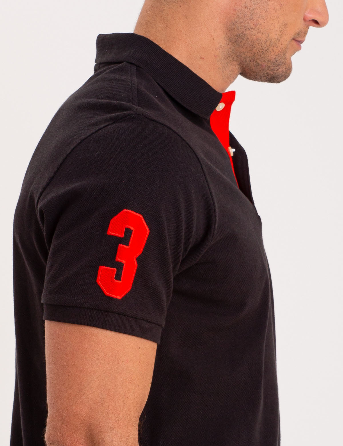 Men's Big Logo Polo Shirt - Multi Color Cotton Embroidered Design