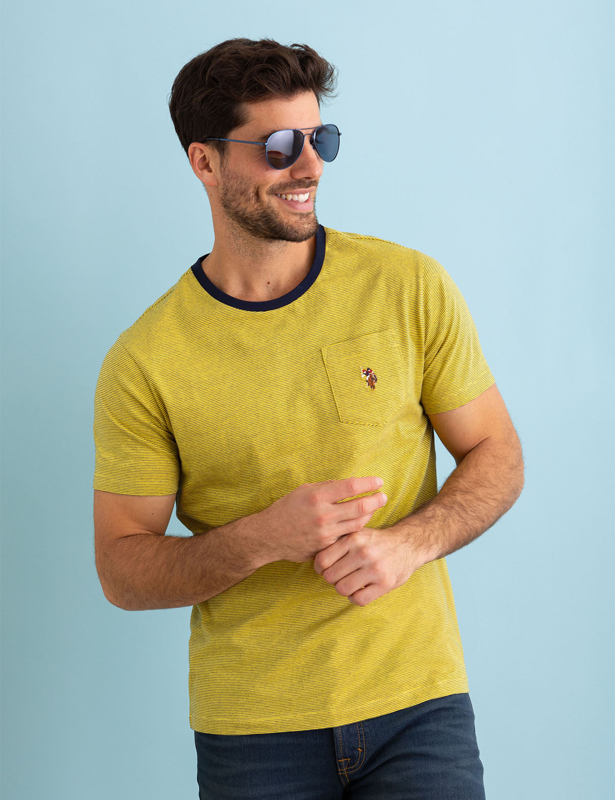 Mini Stripe Ringer Pocket T-Shirt