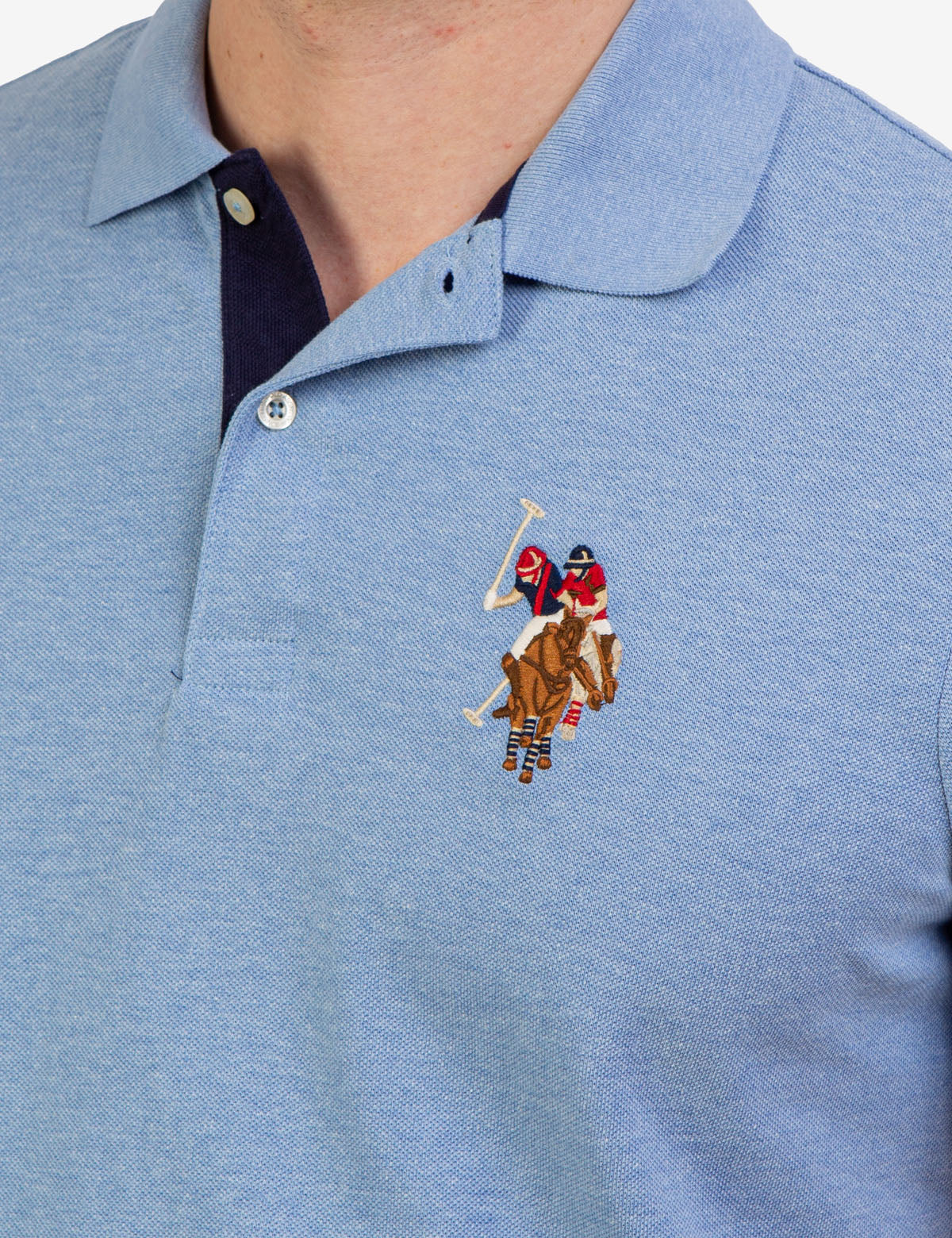 Colorful Embroidered Logo Polo Shirt for Men - Big Logo Design
