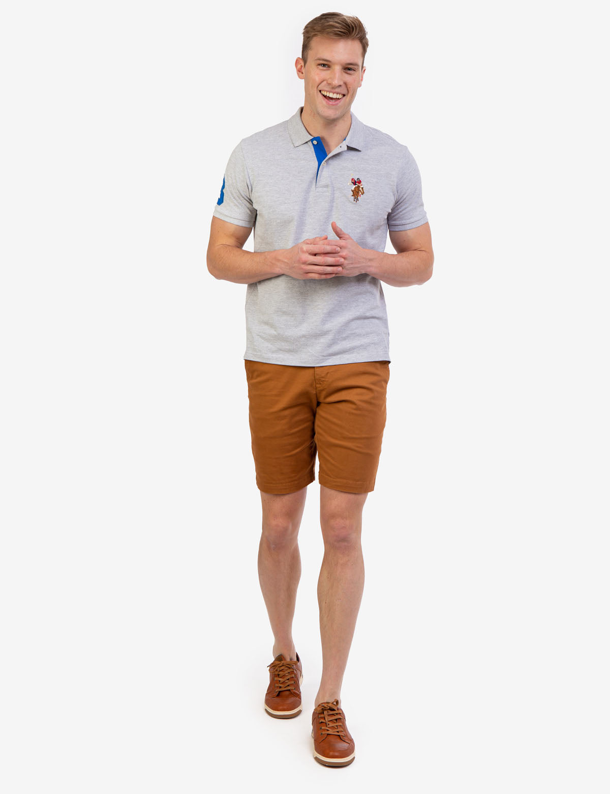 Colorful Embroidered Logo Polo Shirt for Men - Big Logo Design