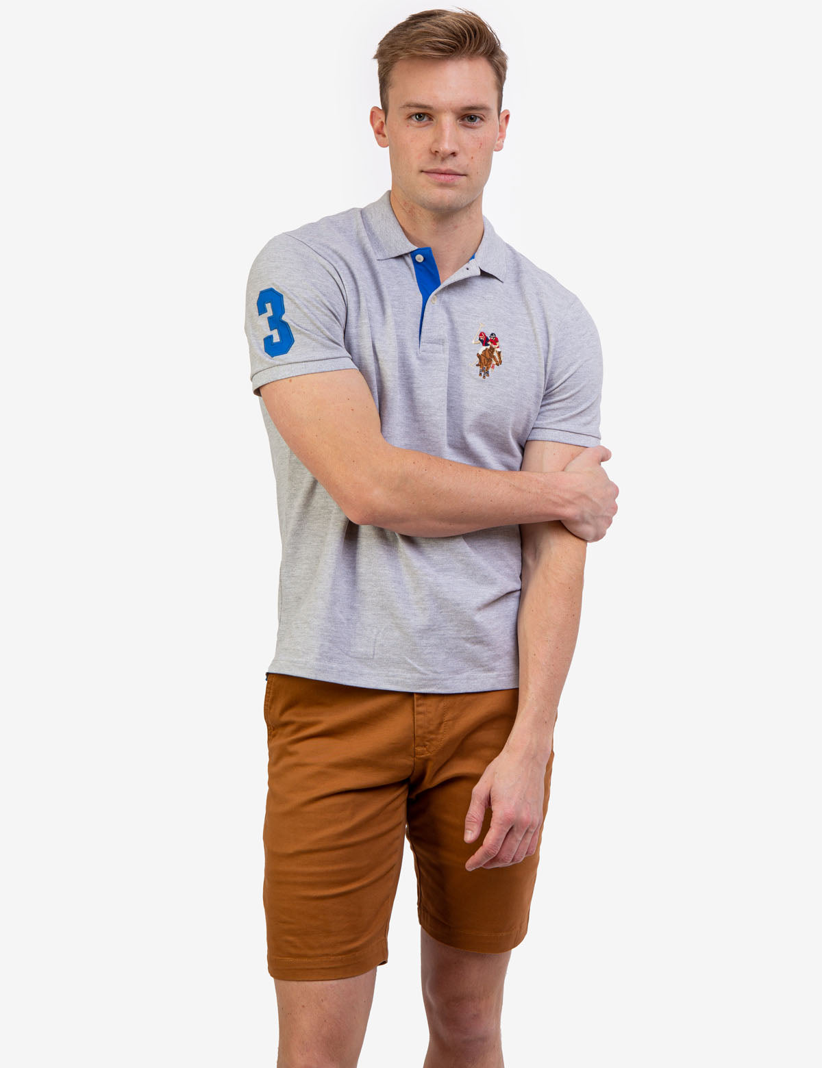 Colorful Embroidered Logo Polo Shirt for Men - Big Logo Design