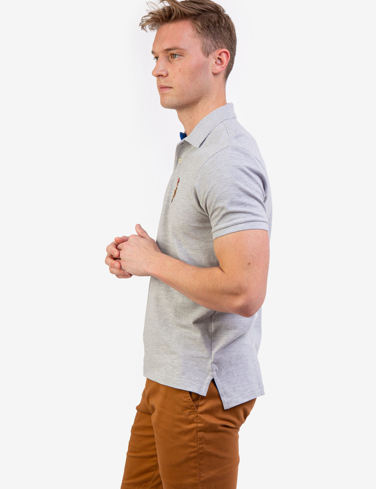 Colorful Embroidered Logo Polo Shirt for Men - Big Logo Design