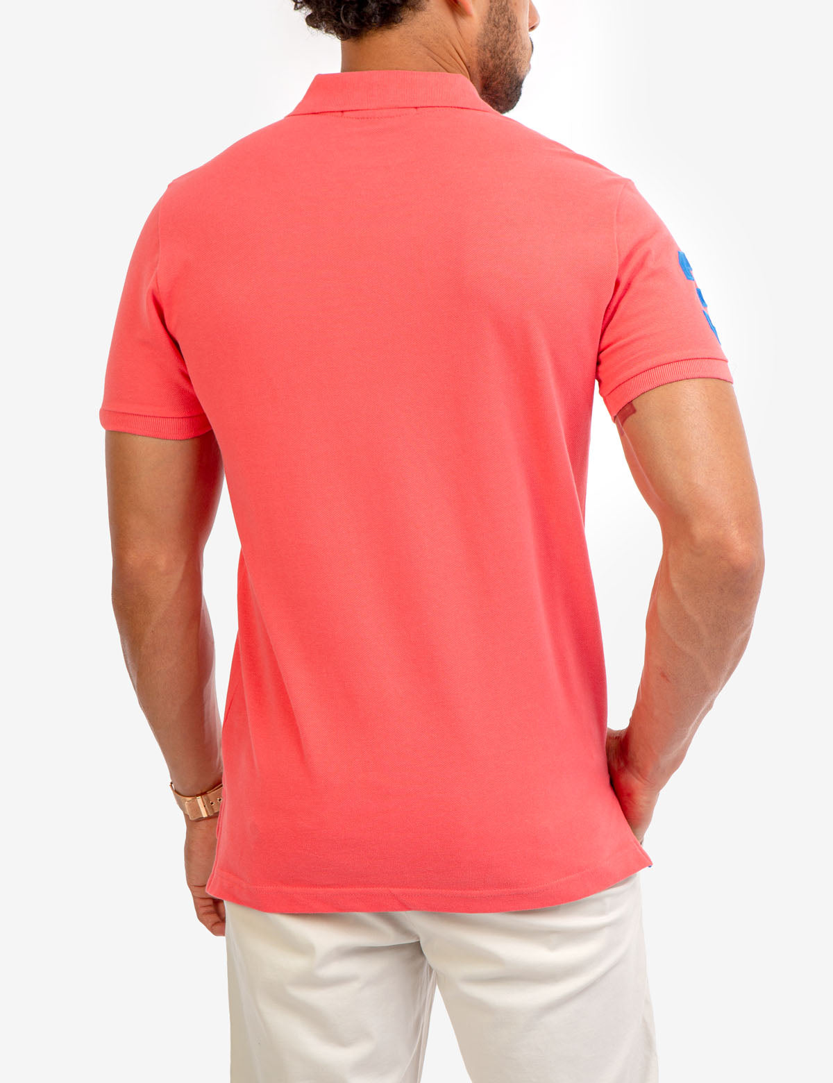 Colorful Embroidered Logo Polo Shirt for Men - Big Logo Design