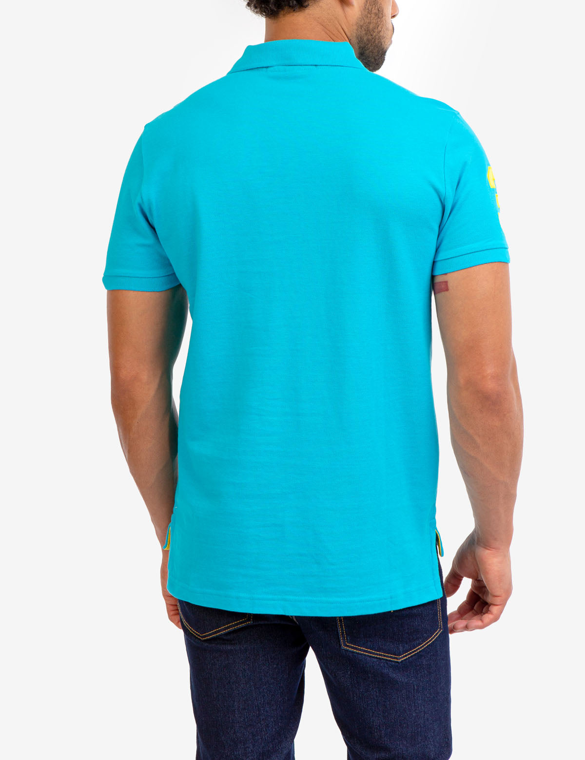 Colorful Embroidered Logo Polo Shirt for Men - Big Logo Design