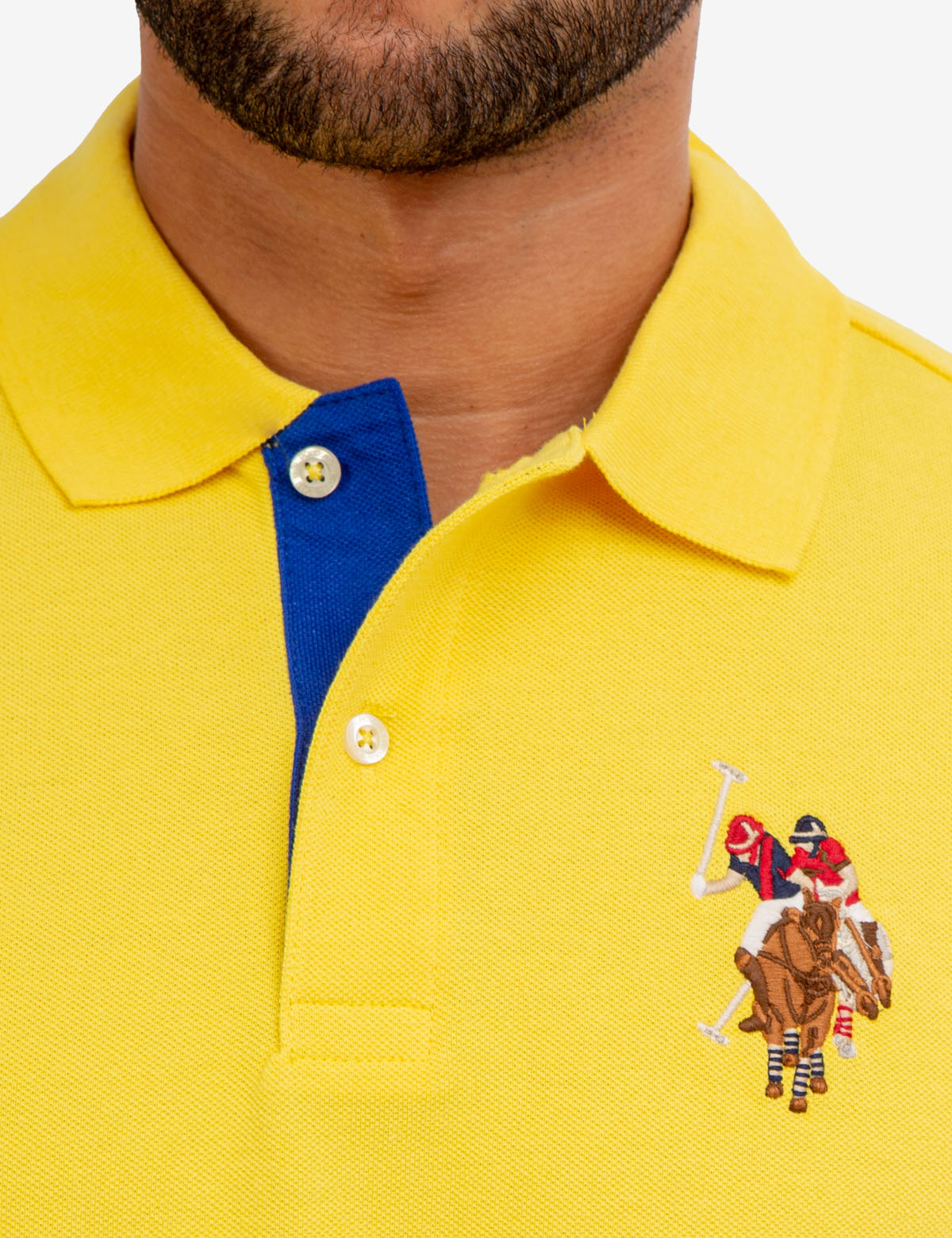 Colorful Embroidered Logo Polo Shirt for Men - Big Logo Design