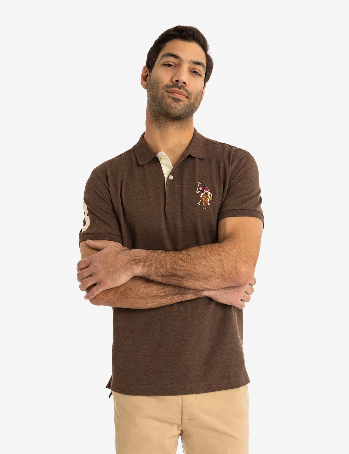 Colorful Embroidered Logo Polo Shirt for Men - Big Logo Design
