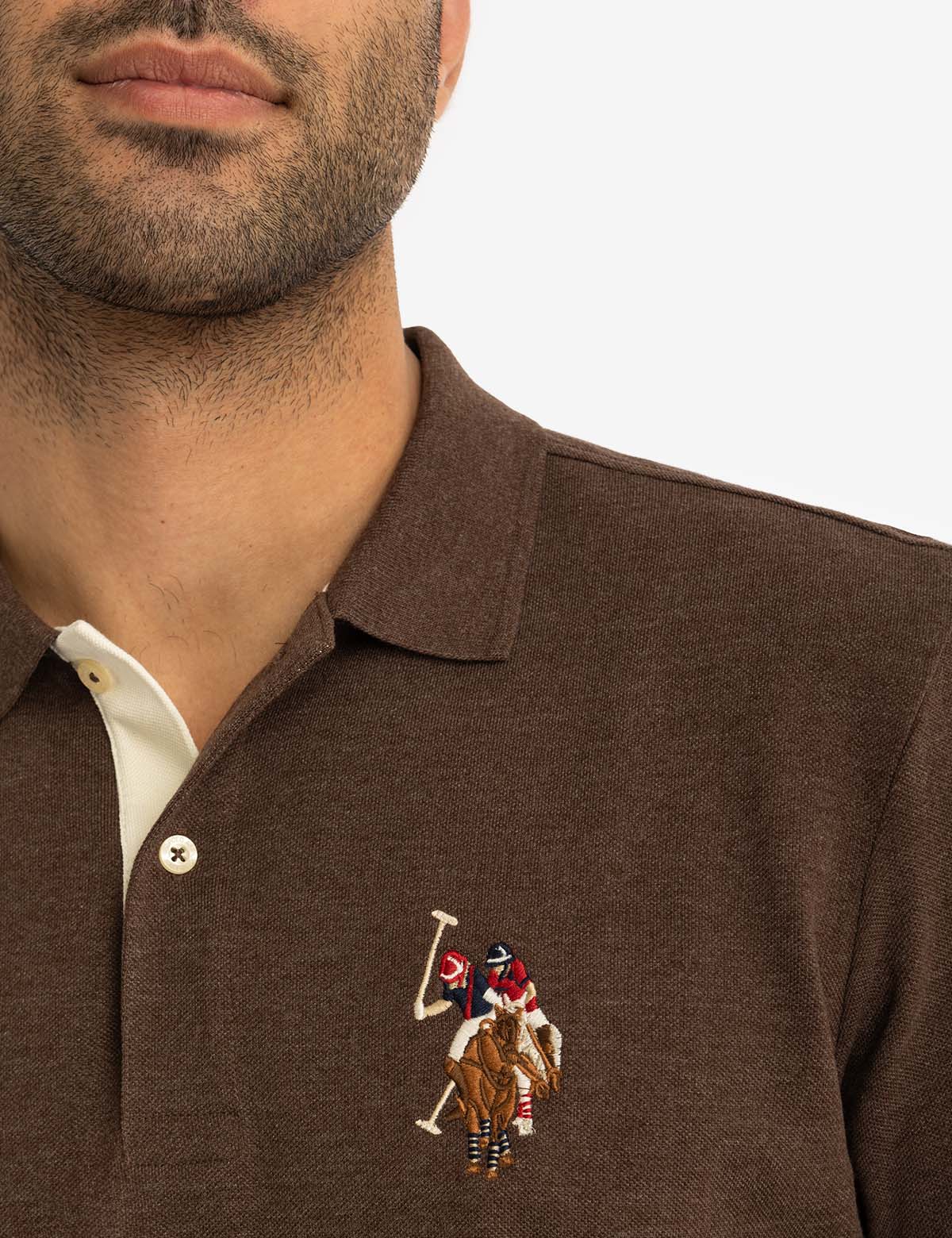 Colorful Embroidered Logo Polo Shirt for Men - Big Logo Design