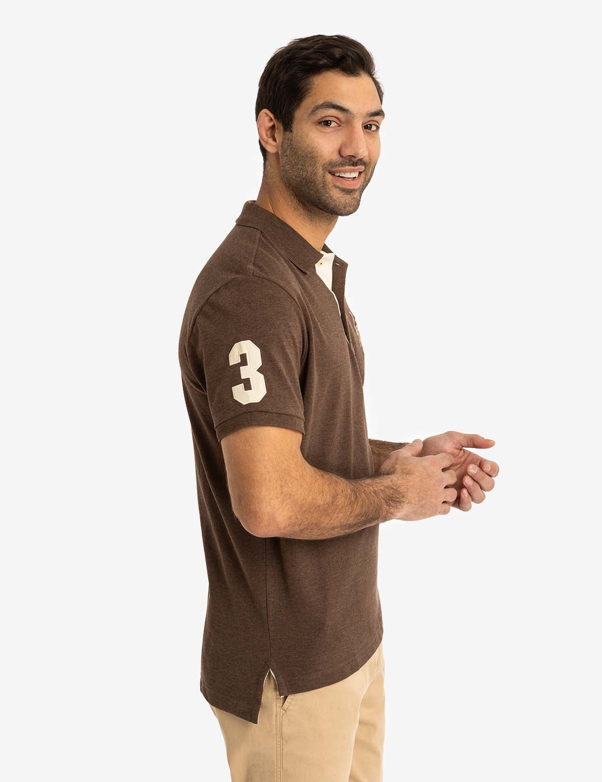 Colorful Embroidered Logo Polo Shirt for Men - Big Logo Design