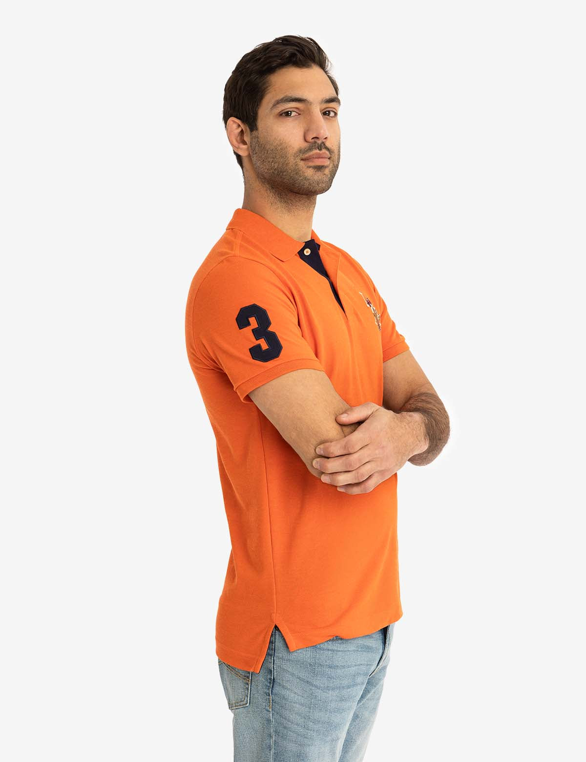 Colorful Embroidered Logo Polo Shirt for Men - Big Logo Design