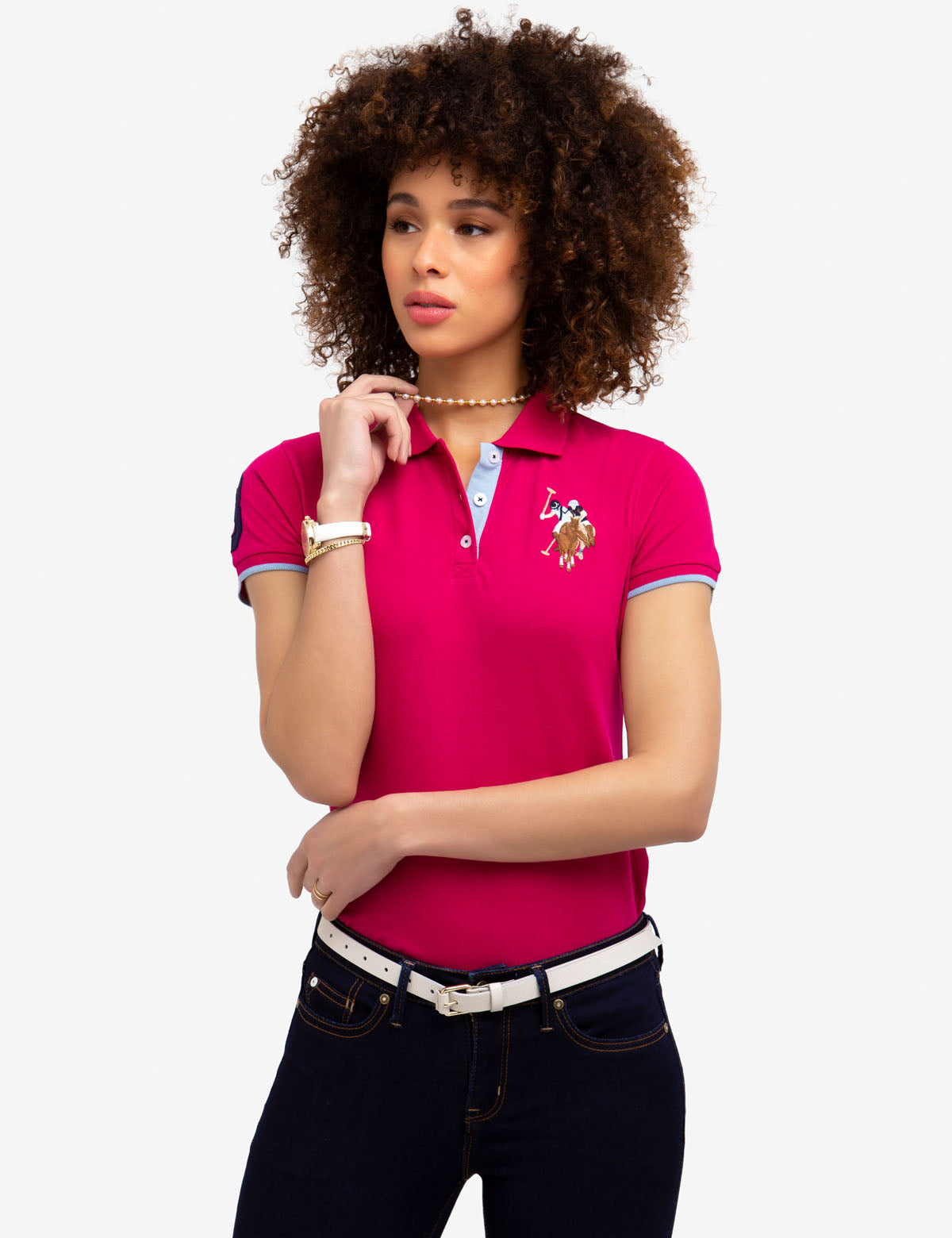 Men's Multi-Color Pique Polo Shirt with Embroidered Logo