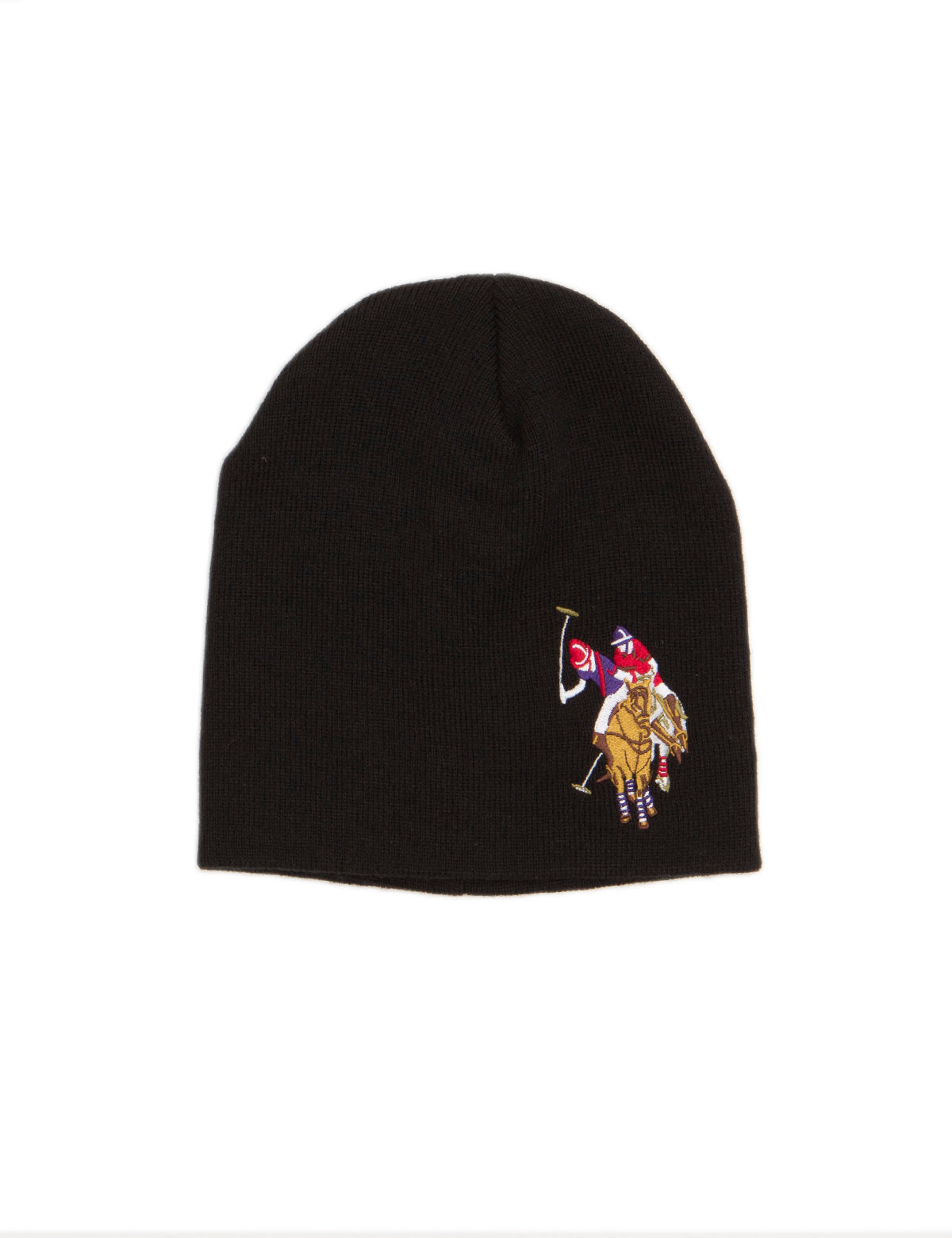 Multi-Colored Embroidered Logo Beanie - Stretch Fit Knit Cap