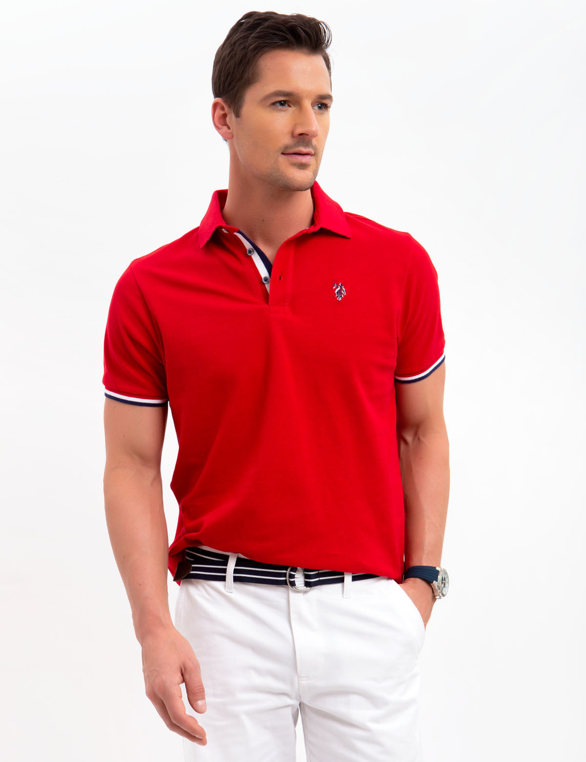 U.S. Polo Assn. Multi-Tipped Short Sleeve Polo Shirt