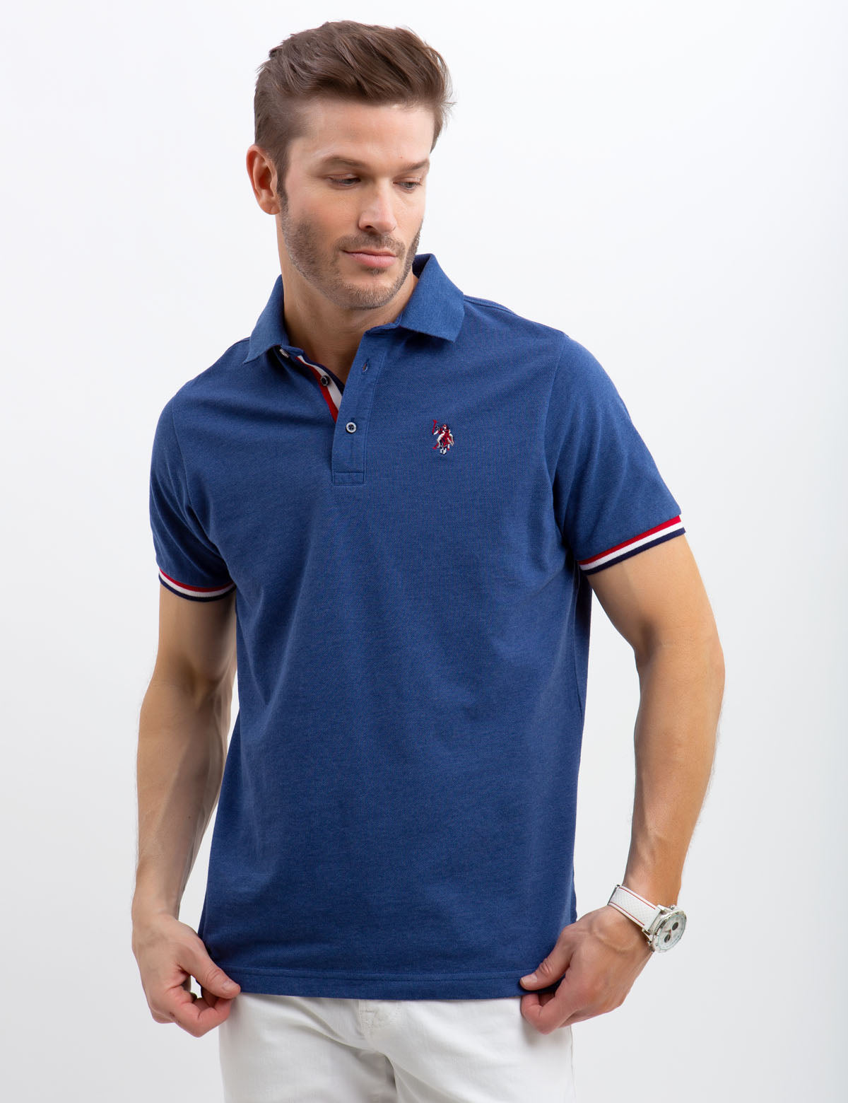 U.S. Polo Assn. Multi-Tipped Short Sleeve Polo Shirt