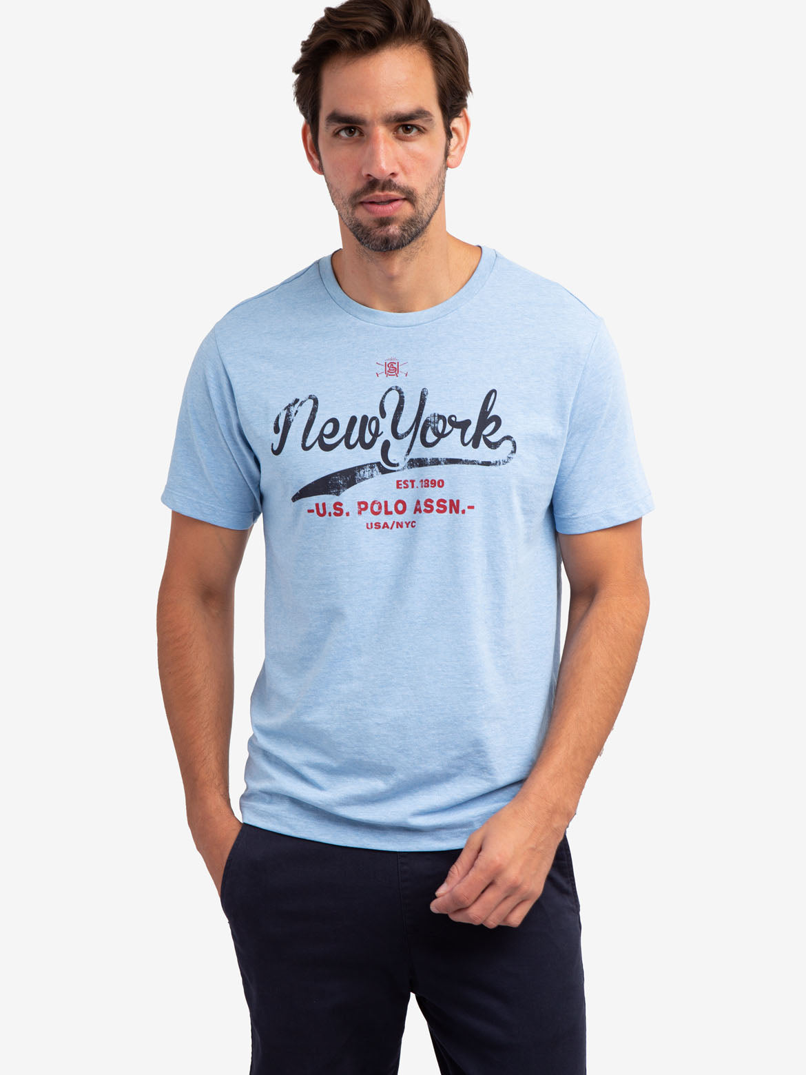 New York Script Print Jersey T-Shirt for Men & Women