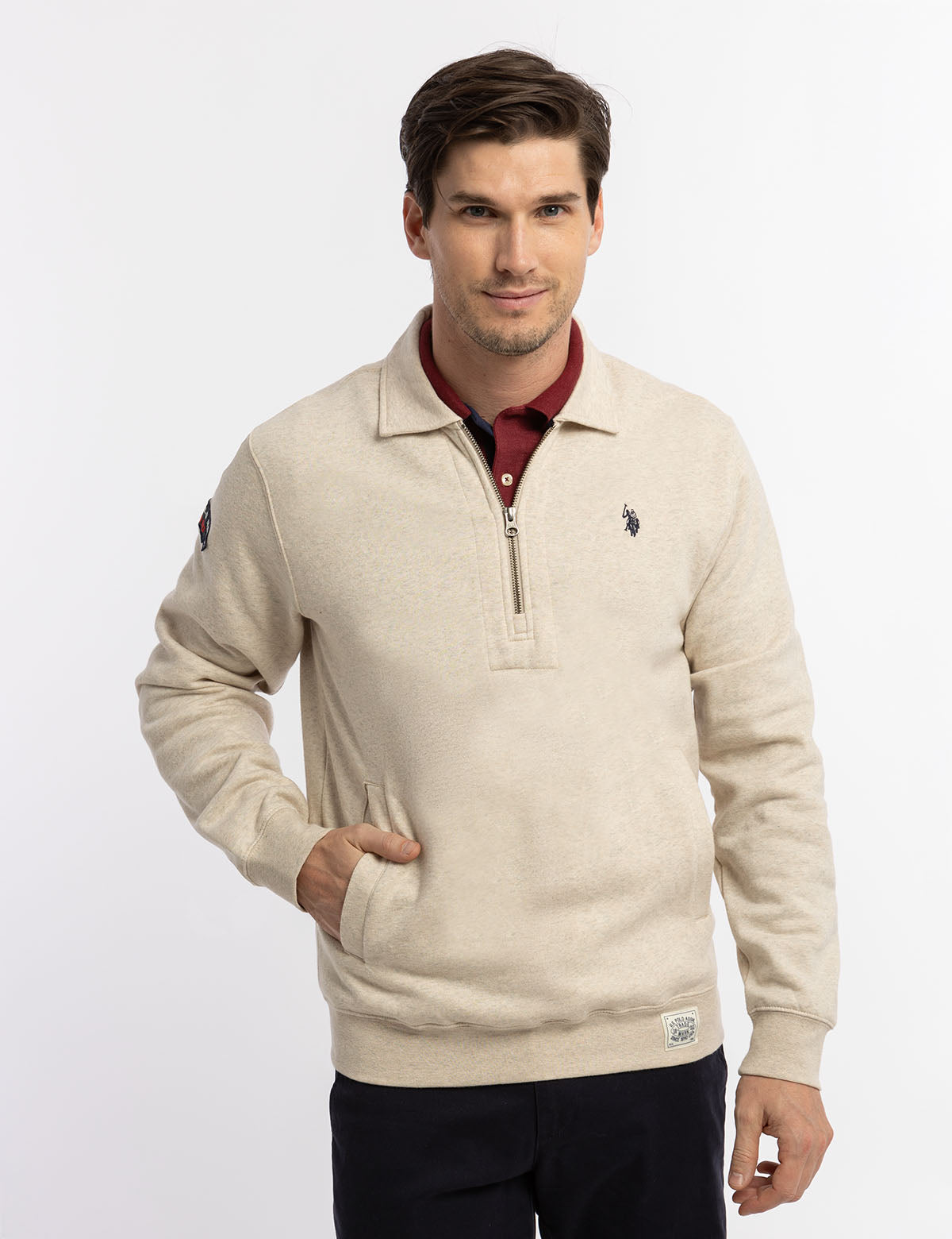 Peached Fleece Quarter Zip Pullover - Soft & Stylish Top