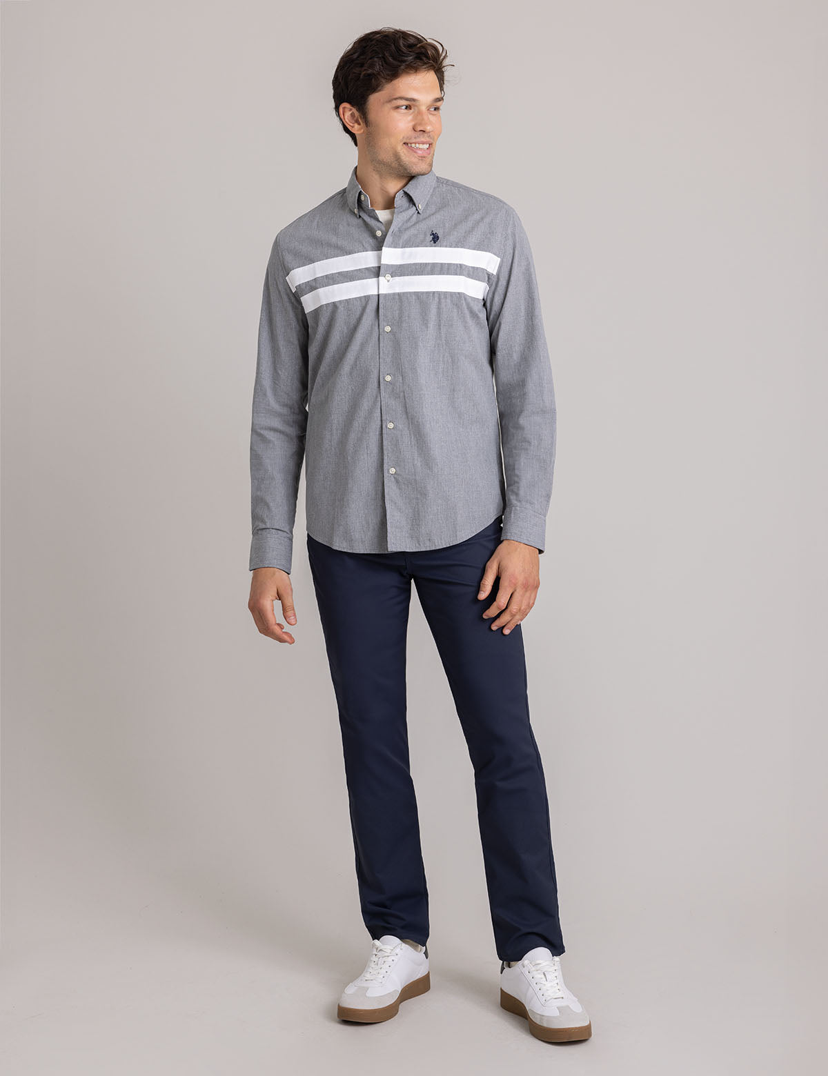 Peached Heather Poplin Long Sleeve Shirt for Men & Women