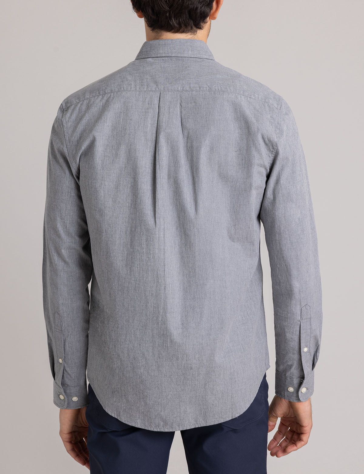 Peached Heather Poplin Long Sleeve Shirt for Men & Women