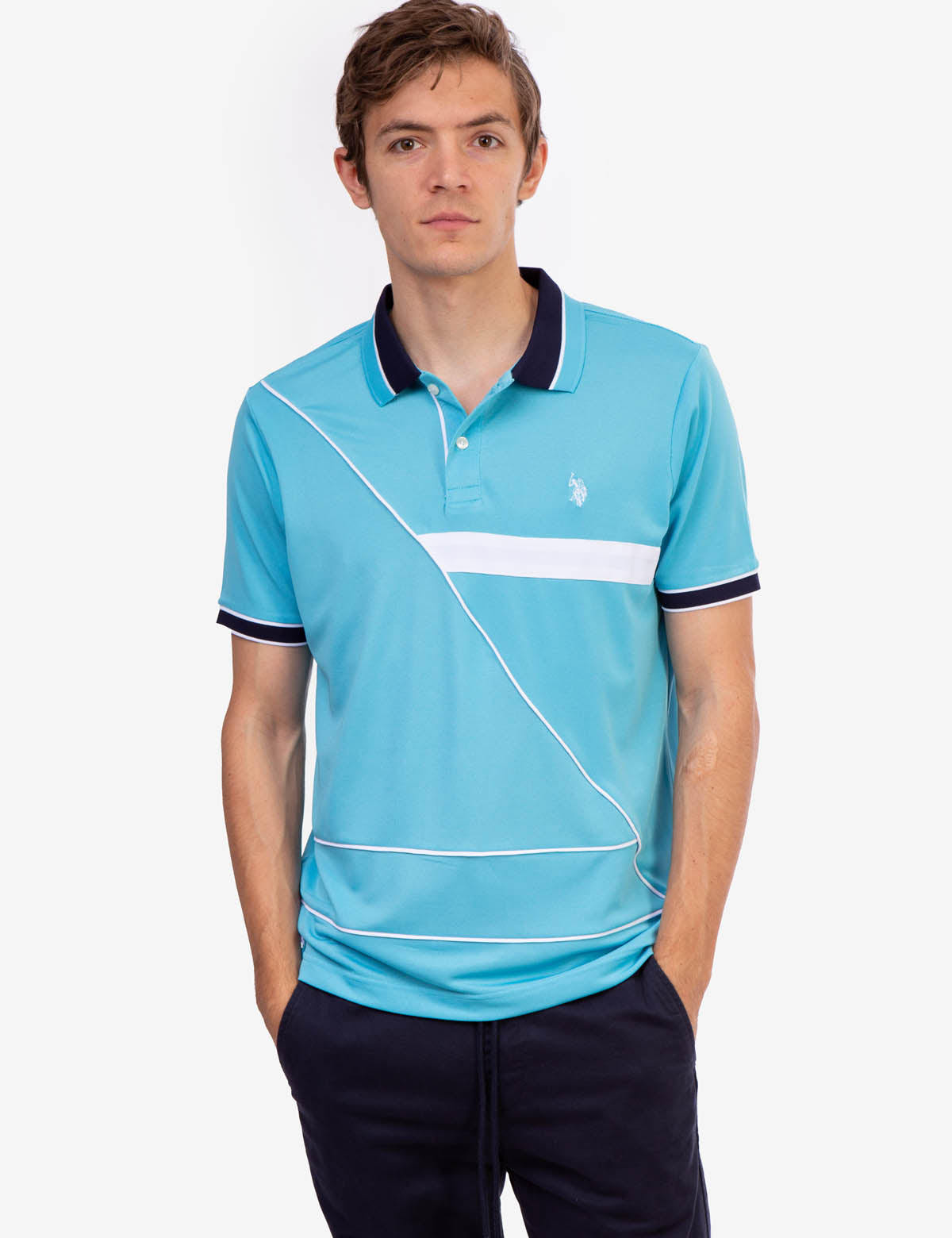 U.S. Polo Assn. Colorblock Performance Polo Shirt