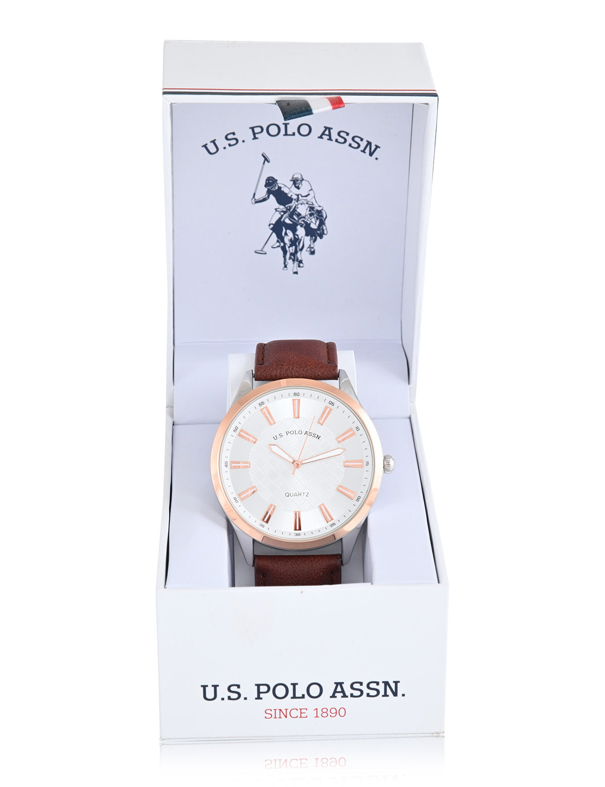 Men's Brown Leather Strap Gold Watch - Classic Casual Timepiece