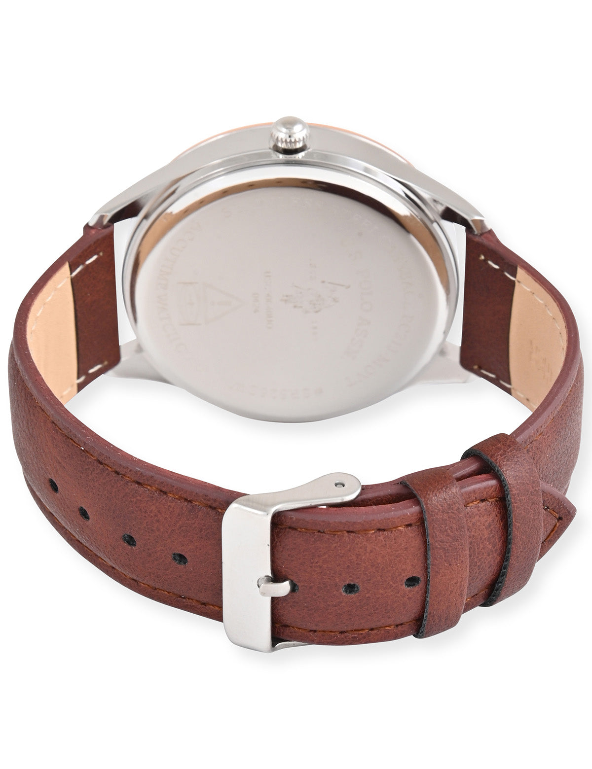 Men's Brown Leather Strap Gold Watch - Classic Casual Timepiece