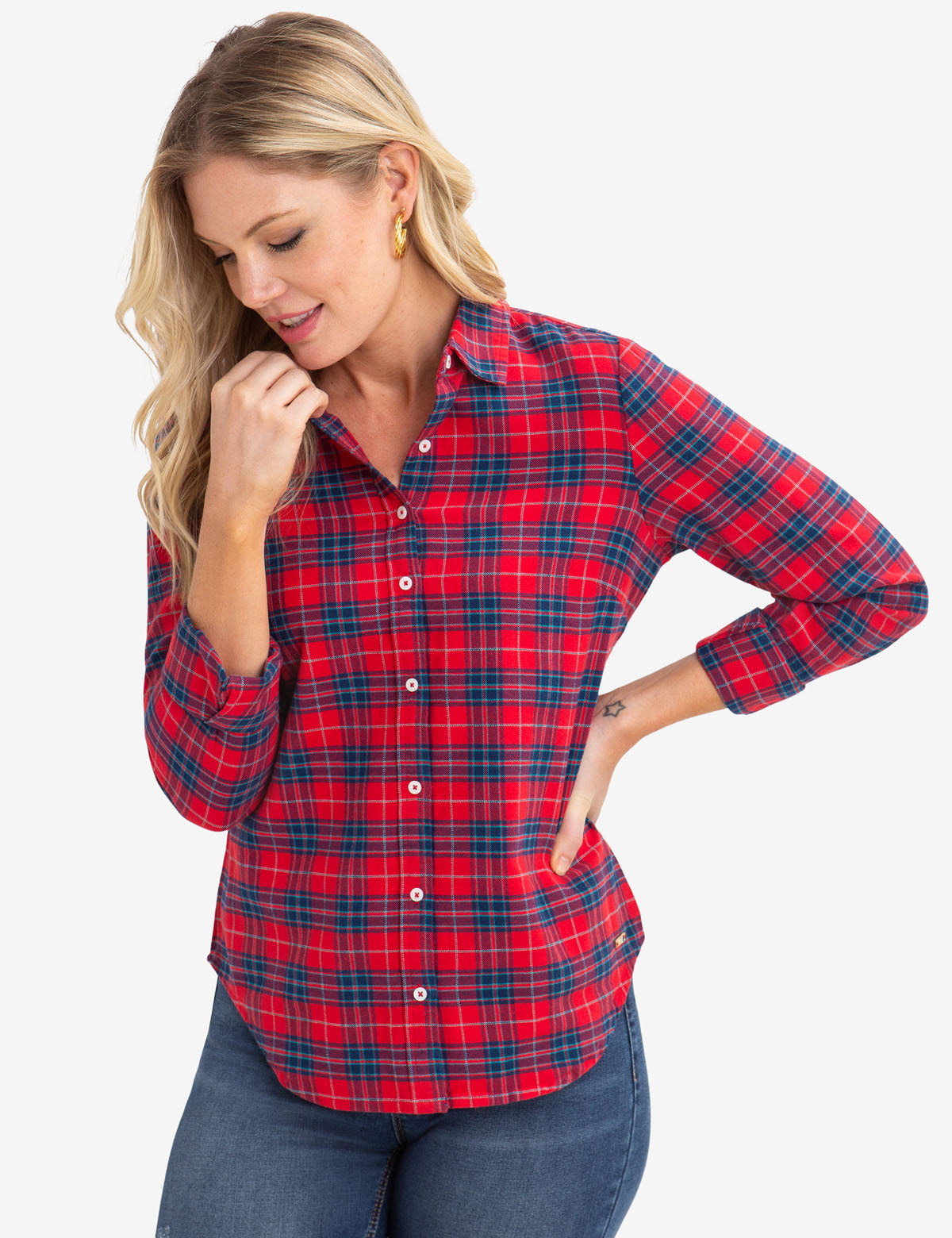 USPA Cotton Plaid Flannel Shirt for Men