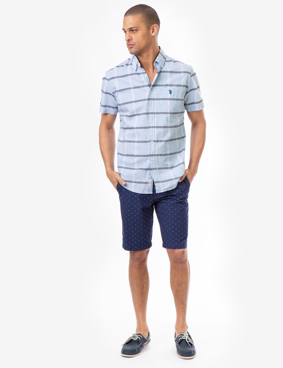 U.S. Polo Assn Plaid Short Sleeve Shirt - Classic Fit