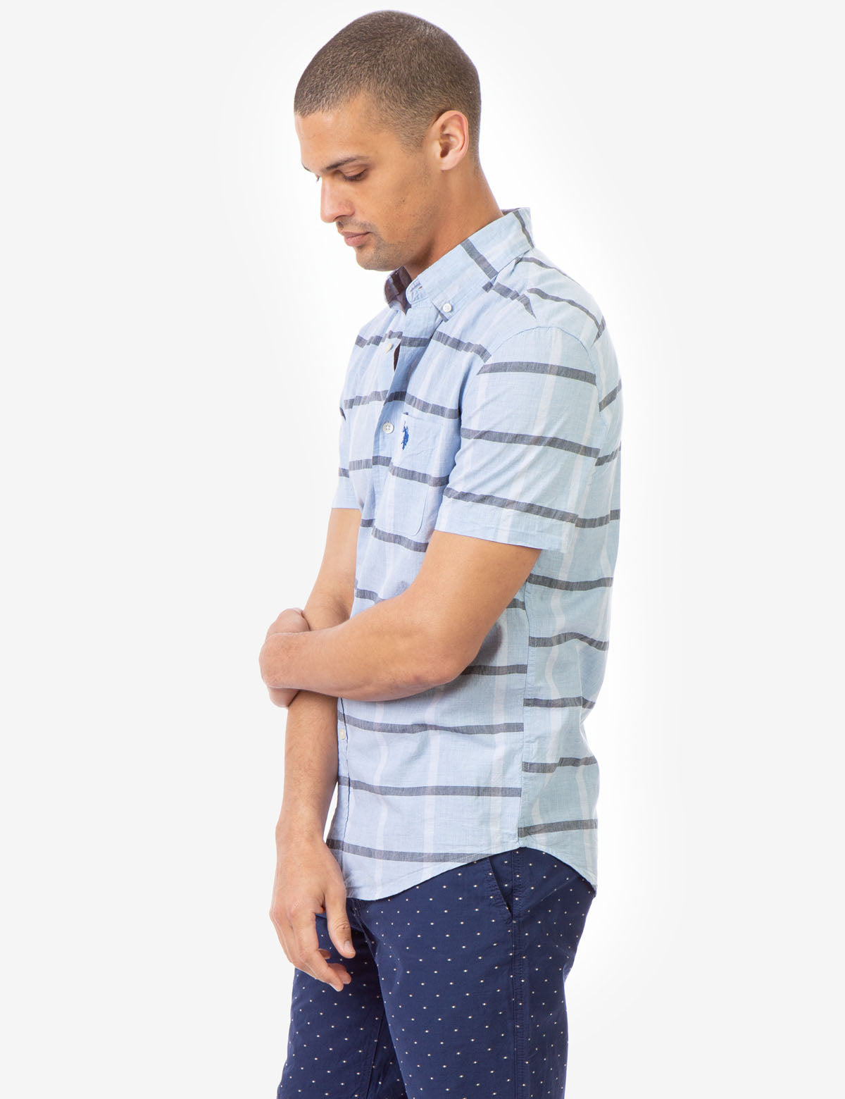 U.S. Polo Assn Plaid Short Sleeve Shirt - Classic Fit