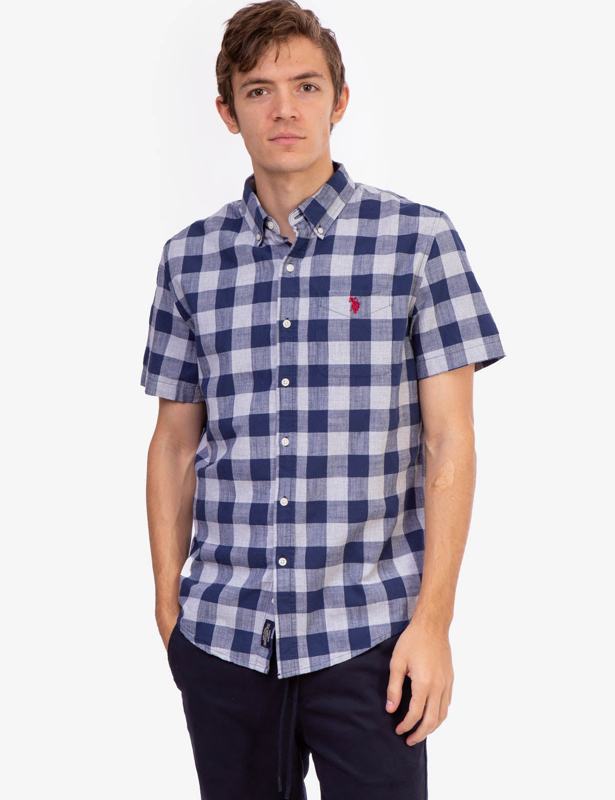 Men's Plaid Heather Short Sleeve Shirt