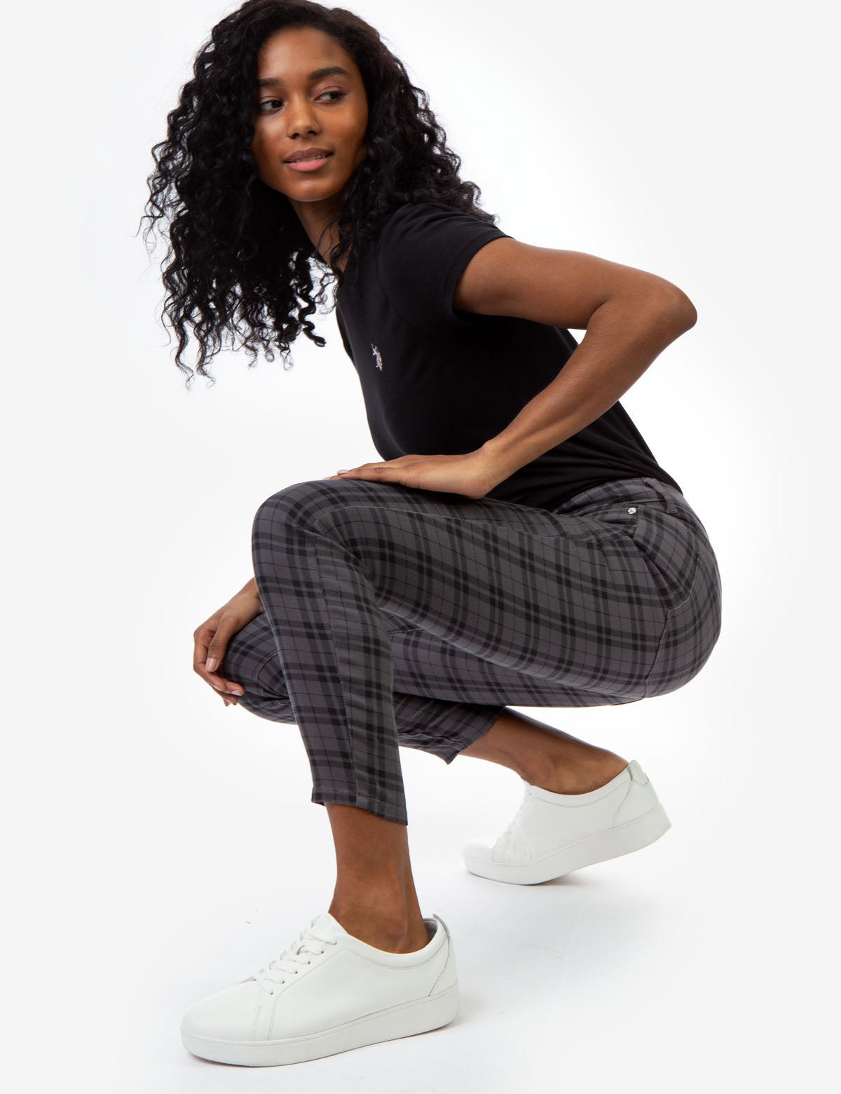 U.S. Polo Assn Plaid Jeggings with Front Pockets