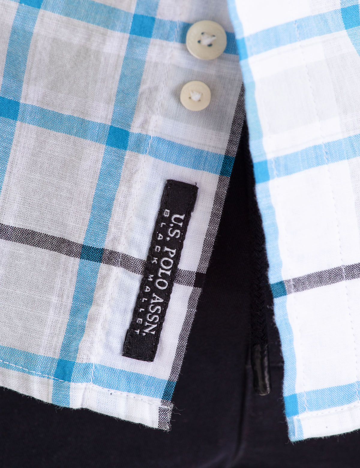 Men's Plaid Poplin Short Sleeve Shirt with Pocket