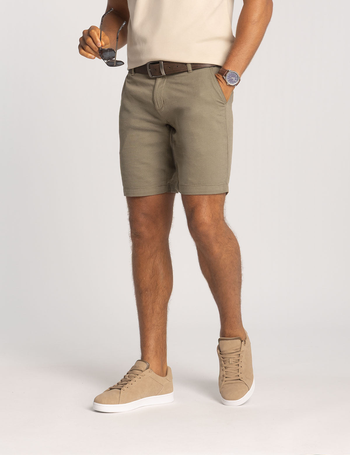 Dobby Pattern Mason Shorts – Stylish Casual Wear