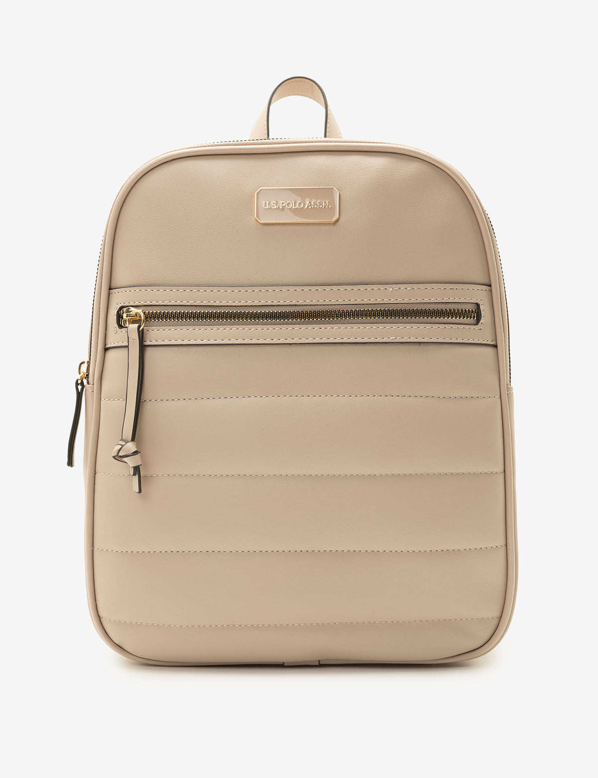 Luxury Quilted PU Backpack with Adjustable Straps & Zippered Pockets
